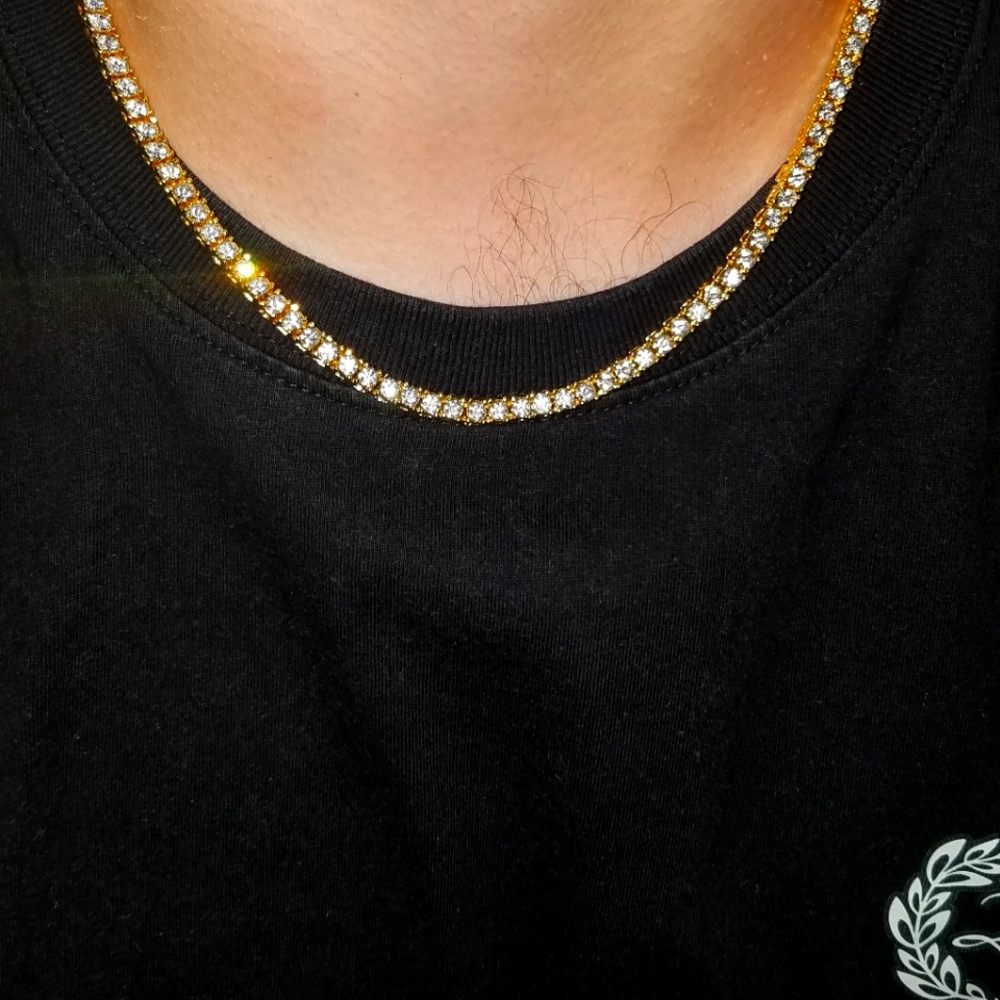 Gold Chain 18k Gold Diamond Tennis Chain